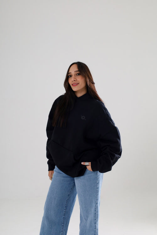 Hoodie Oversize Unisex - Negra | EVERYWHERE